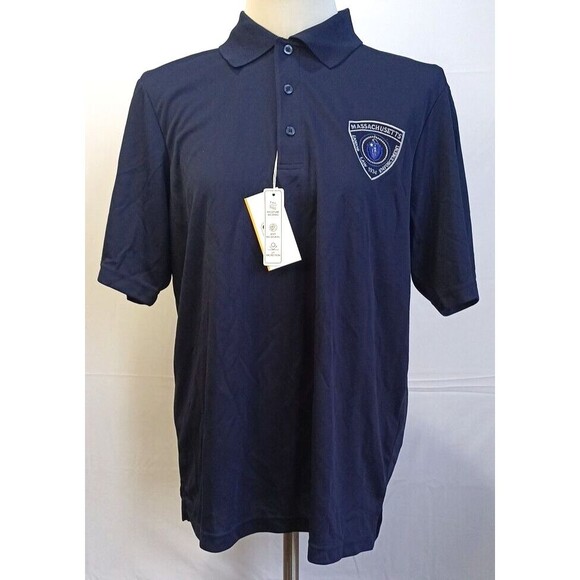 Core 365 Blue Short Sleeve Polo Massachusetts Liquor Law Enforcement Medium NWT - Picture 1 of 13